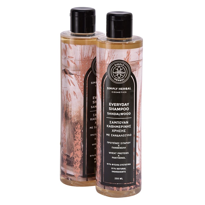 Simply Herbal Shampoo Sandalwood with Rosemary and Wheat Proteins (250