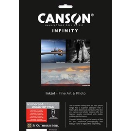 Canson Infinity Somerset Discovery Pack 8 Sheets Smooth Soft Grain Textured 225gsm 240gsm 330gsm A4 21x29.7cm White Digital Photo Paper