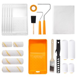 Mister Rui Paint Roller Kit 22 Piece, 4" 2" Paint Rollers, Foam Paint Roller, Microfiber Roller Covers for Painting Walls, Small Paint Roller, Mini Rollers for Painting Furniture, Stenciling