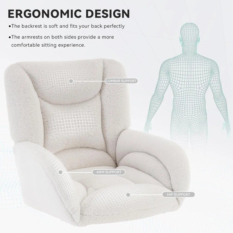 Teddy Fabric Home Office Chair with High Adjustability Feature for