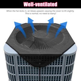 Air Conditioner Covers for Outside Unit 36''x36'', Central Mesh Net AC Unit Covers Outdoor, Heat Pump AC Screen Condenser Cover - Universal Top Defender Cover for All Season