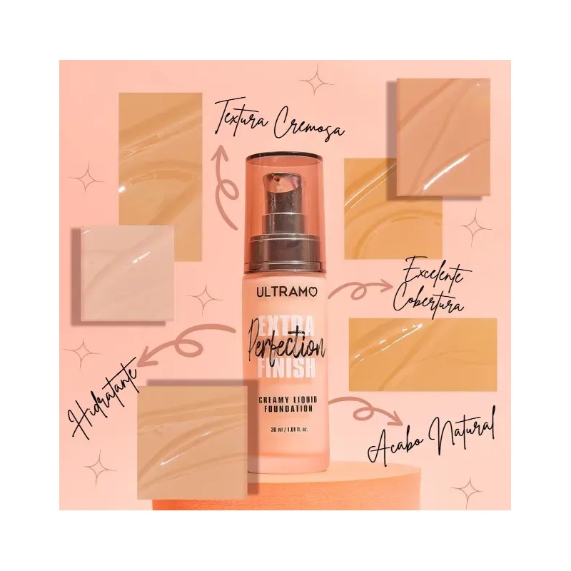 Base De Maquillaje Hidratante + Esponja Ultramo Full Cover