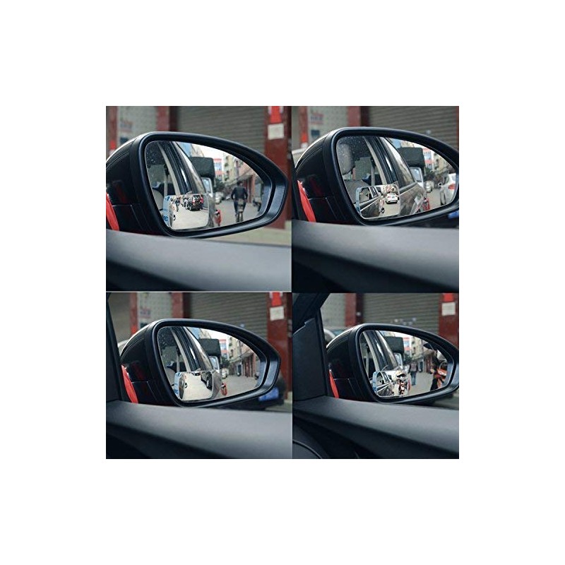 Slim Square Blind Spot Mirror, Ampper HD Glass Frameless Convex