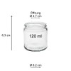 mikken 2 x 120 ml Glass Cream Jars with Labels