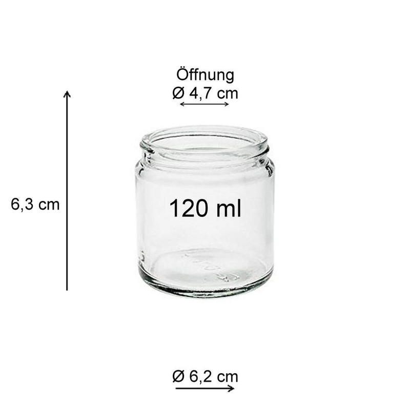 mikken 2 x 120 ml Glass Cream Jars with Labels