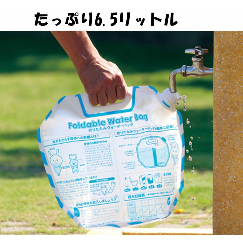 Disaster Preparedness Portable Folding Water Bag, Water Supply Bag, 2.5