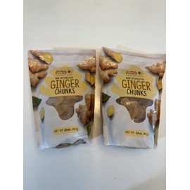 Nutty & Fruity Ginger Chunks Dried Non Crystallized (Pack of 2) 64oz total