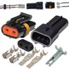 2 Pin Metri-Pack Waterproof Connector 10-12awg Terminals and Seals 46Amp