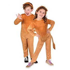 Rubie's Lion Costume Child Unisex Printed Jumpsuit Brown 6-8 Years