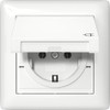 Gira Socket 415703 Pure White with Hinged Lid IP44