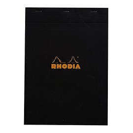 Rhodia Staplebound Pad No.18 - A4 (8.25 x 11.75 inches), Graph, Black