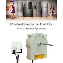 EAU61524002 Refrigerator Condenser Fan Motor Fit for LG Kenmore, Freezer Evaporator Fan Motor Replace AP5679686 PS7791910 2666405 EAP7791910, DC 12V 1A