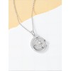 ZBA Natural Diamond Compass Necklace for Women 925 Sterling Silver