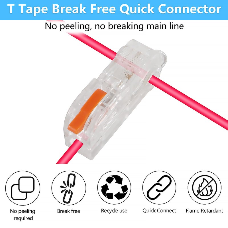 10PCS T Tap Wire Connectors, Solderless Quick Splice Wire Connectors