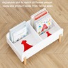 UTEX Montessori Bookshelf for Toddlers, Wooden Book Caddy with Adjustable