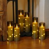 Yeelida Grey Flameless Candles with Remote and String Light, 2.2"x