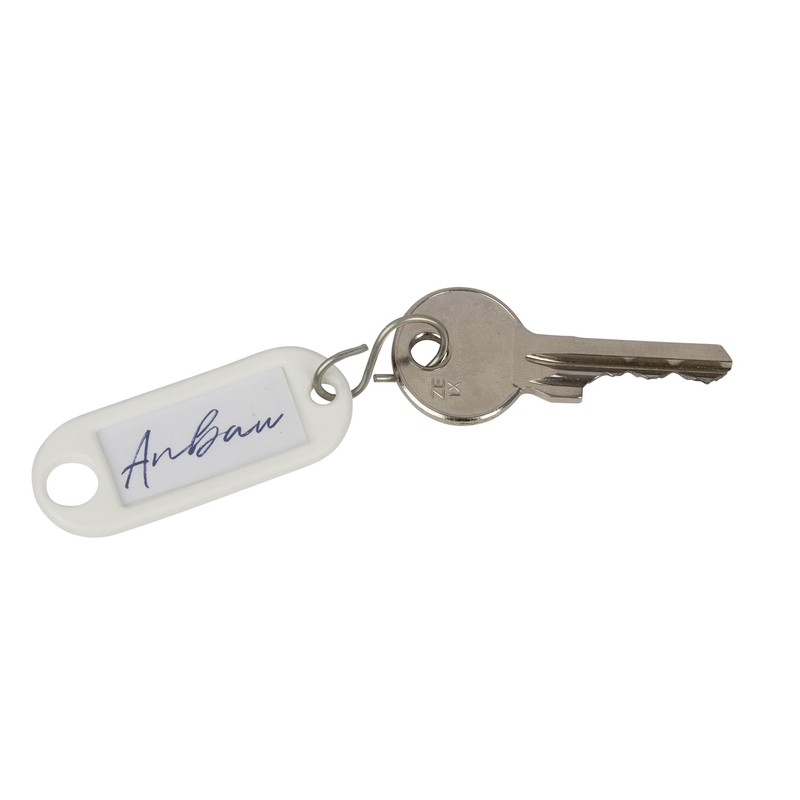 WEDO 262813400 Key Ring for Labelling, White, Pack of 100,