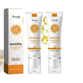 Sunscreen to prevent sunburn and tanning, Universal Tinted Face  Moisturizer Sunscreen, SPF 50 PA+++, Water Resistant And Non-Greasy,For All Type Skin Facial Skincare:_50ml*3