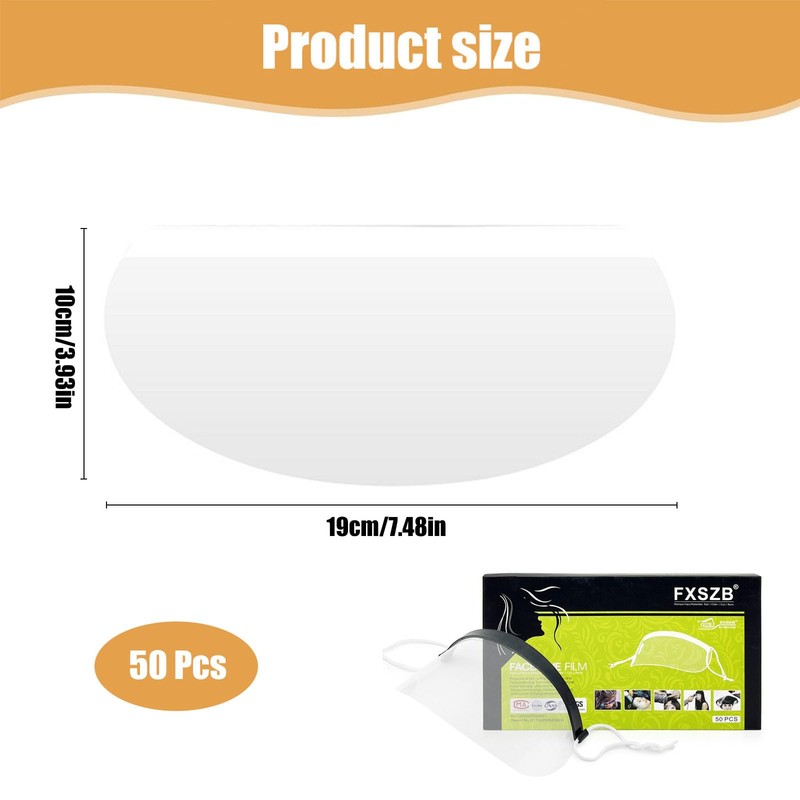 dinghaole 50 Pcs Shower Face Eye Protector, Clear Face Visors,