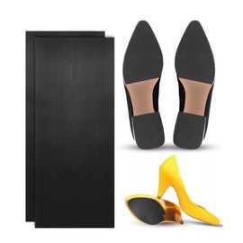 KEQAR Set of 2 Shoe Soles Repair Set, Non-Slip Rubber Soles for Sticking, Non-Slip Sole for Non-Slip Shoes, Shoe Accessories for Felt Shoes, Heel Repair