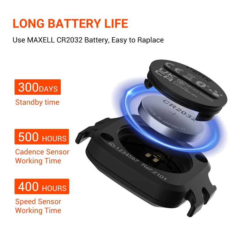 COOSPO Bicycle Speed Sensor and Cadence Sensor Bluetooth ANT+, Cadence