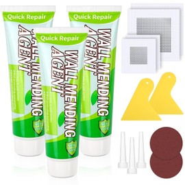 Mckanti Drywall Repair Kit - Spackle & Patch for Wall Holes, Includes 4 Pcs Drywall Patch, Sandpaper, Scraper