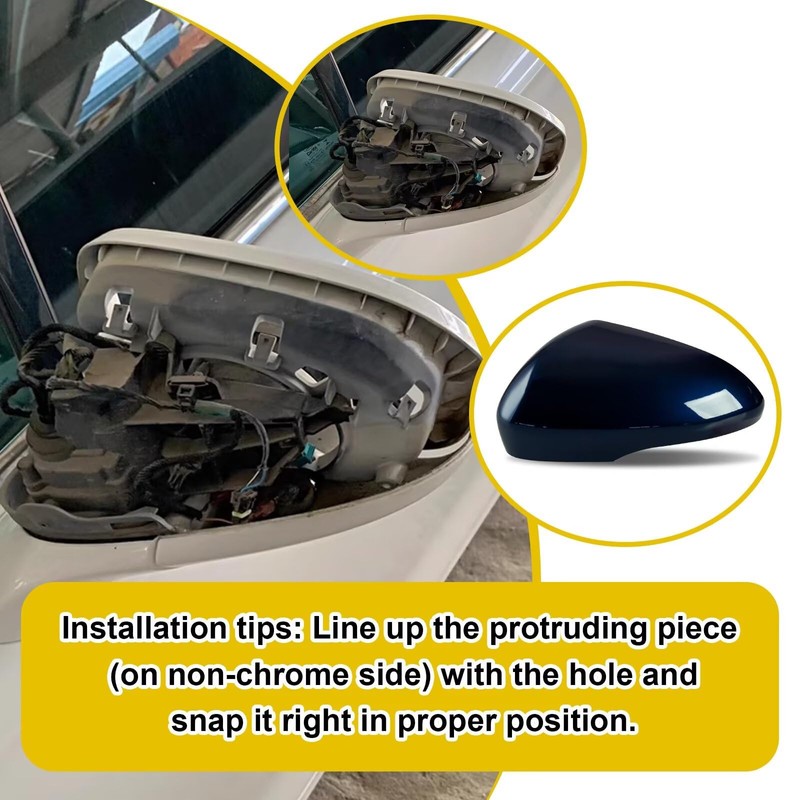 Goholy Car Door Side Rearview Mirror Cover Compatible With Ford