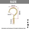 TERF® 30mm Round Bend Shoulder Cup Hook Screw 30mm (1.18