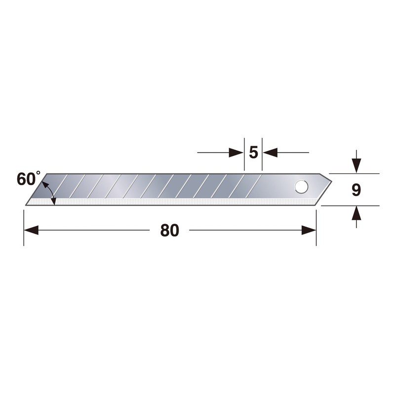Tajima LB30-50H Spare Blades, Silver, 9 mm, Set of 50