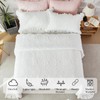 WINLIFE Bright White Ruffled Quilt Set 3pcs Queen 90''x98'' -