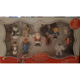 Just Play Rudolph the Red-Nosed Reindeer Figure Set 10 Piece Figure Set Multi-color Play