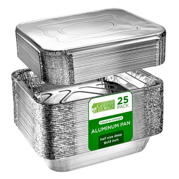Green Direct Disposable Aluminum Steam Table Foil Pans With Lids