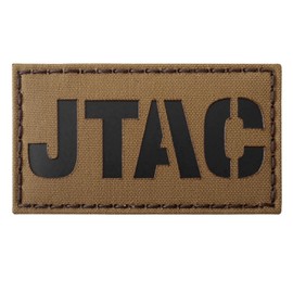 Coyote Brown Tan JTAC Joint Terminal Attack Controller Air Support FAC Infrared IR 3.5x2 Tactical Fastener Patch