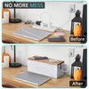Large Cable Management Box, White Washed Wood Cord Organizer Box