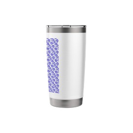 Two Kisses Collided Lip Affectionate Bold Blue Lips Pattern Stainless Steel Insulated Tumbler