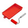 Sili Glue Roller with Sili Glue Tray for Arts Crafts Woodworking and Larger Glue Up Projects, Red
