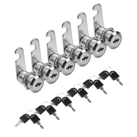 MoHern Cabinet Locks, 6 Pcs Keyed Alike 1-1/8 Inch (30mm) Cylinder Locks, Zinc Alloy Cam Lock with Keys for Cabinet, Drawer, RV and More
