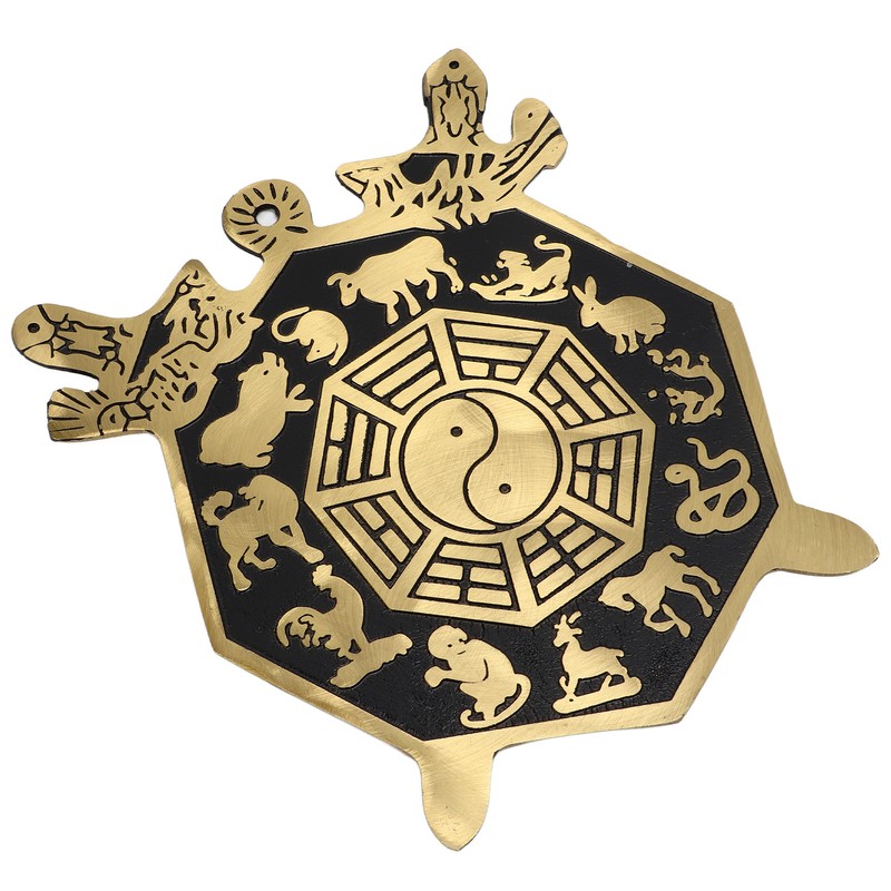 Bagua Mirror Strong Brass 12 Animal Signs Bring Auspiciousness Hermony