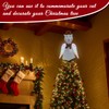 Christmas Tree Topper Decoration Cat Angel with LED Light-Up Wings