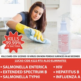 LUCAS-CIDE LUCAS-CIDE #222 RTU Hospital-Grade Salon and Spa 60 Second Disinfectant 32 Fl Oz