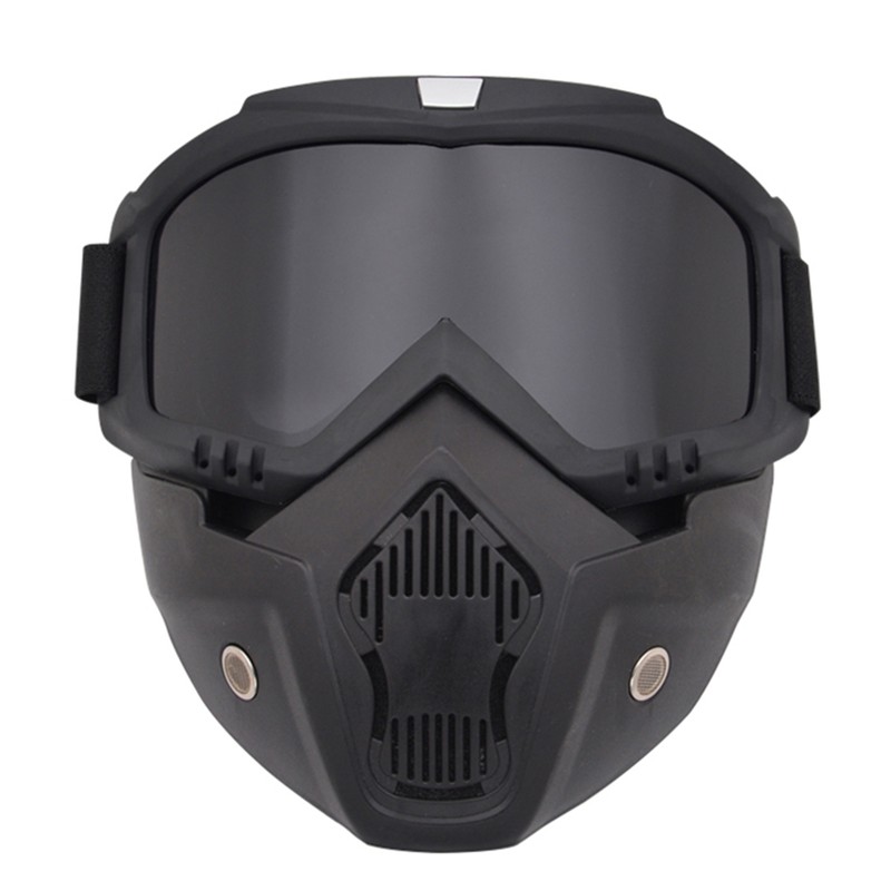 Modular Mask Detachable Goggles Motorcycle Racing Helmet Protective Face Mask