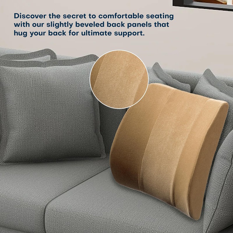 Back-Huggar Bucket Seat Thick Foam Lumbar Support Cushion: Orthopedic Relief