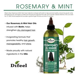 Hair Oil Difeel Rosemary And Mint W/ Biotin For Hair Growth
