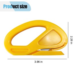 2PCS Wrapping Paper Cutter, Safety Vinyl Film Cutter, Wrap Cutter Tool with Razor Blade, Retractable Utility Knife, Craft Knife for Car Wrap, Window Tint, Craft Making (Yellow)