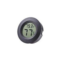Mini Hygrometer Thermometer Fahrenheit or Celsius Meter Digital LCD Monitor Indoor Room Round Humidity Temperature Gauge for Humidors Home Greenhouse Babyroom Reptile Incubator