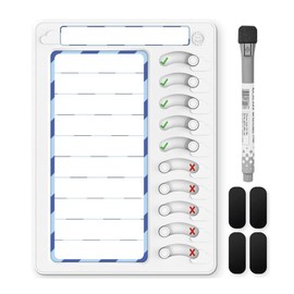 Erasable Chore Chart for Kids Multiple Kids Chore Board ADHD Tools for Kids to Do List Routine Checklist Task Planning Board with Magnetic Stickers and Markers 1 Pack