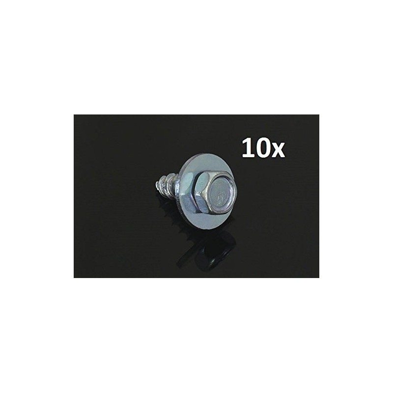 10x Tapping Screws with Washer 6.3 x 17.8 mm