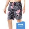 TEX2FIT 2-Pack Men's Swim Shorts with Pockets, Quick Dry Swim