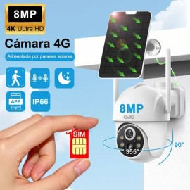 OJO 4G Cámara Vigilancia Exterior SIM Solar Inalámbricos 8MP Cámara De Seguridad Exterior                                                             