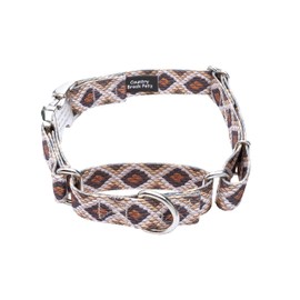 Country Brook Petz - Rattlesnake Martingale Dog Collar with Premium Buckle - Animal Prints Collection Featuring Wild Designs (1 Inch, Large)
